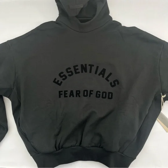 Fear Of God Essentials Hoodie Black Medium NEW - Picture 6 of 6